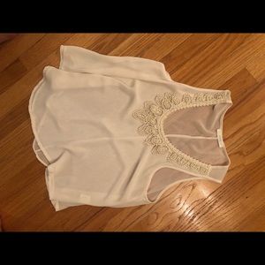 Tank top with beaded top